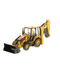 MINIATURA DIECAST RETROESCAVADEIRA - CAT - AMARELA