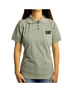 Camisa Polo Feminina Cinza Mescla CAT-Confecção - P