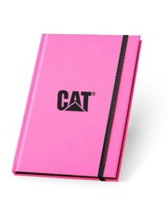 CADERNO A5 EM PU FLUORESCENTE - CAT - ROSA