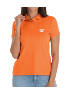 CAMISA POLO BÁSICA FEMININA CAT - LARANJA-Confecção - P
