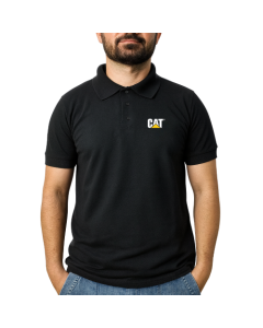 Camisa Polo Masculina Preta CAT-Confecção - P